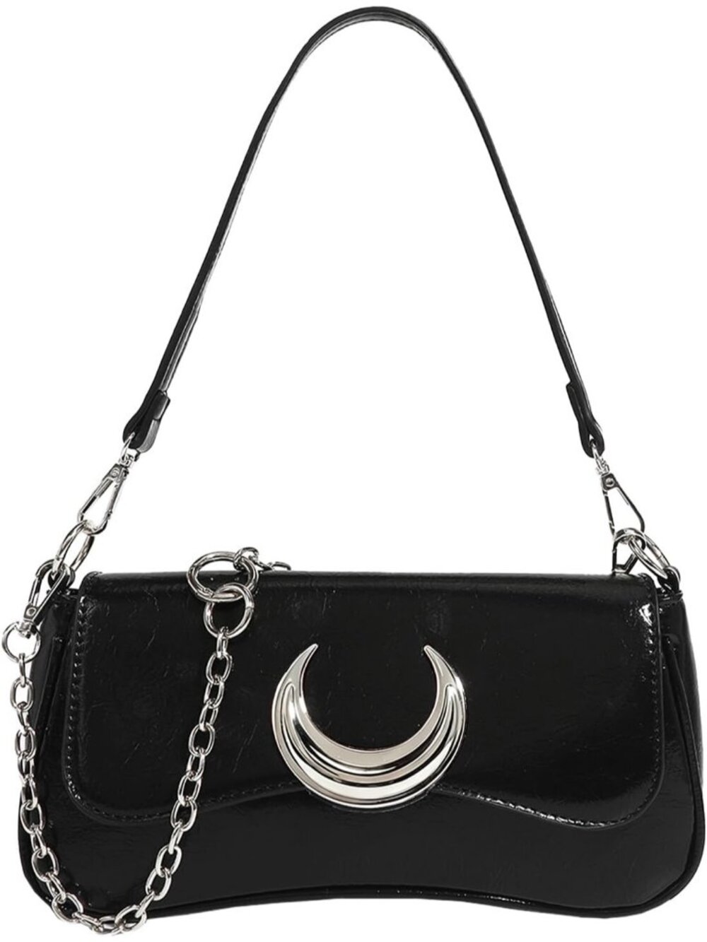 🎃Black Moon 90s Vintage Crossbody Handbag Messenger Double Straps Purse Satchel